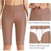 imagebaleaf Womens 12 Swim Shorts UPF 50 High Waisted Long Board Shorts with 2 PocketsBeaver Brown