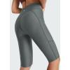 imagebaleaf Womens 12 Swim Shorts UPF 50 High Waisted Long Board Shorts with 2 PocketsDark Grey