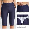 imagebaleaf Womens 12 Swim Shorts UPF 50 High Waisted Long Board Shorts with 2 PocketsNavy Upgrade Elastic Drawcord