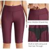 imagebaleaf Womens 12 Swim Shorts UPF 50 High Waisted Long Board Shorts with 2 PocketsWine Red