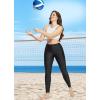 imagebaleaf Womens 28quot High Waisted Swim Pants Swimming Leggings Sun Protection Modest Swimsuits UPF50 with PocketsBlack