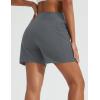 imagebaleaf Womens 5quot Swim Shorts High Waisted Quick Dry Swimming Bottom Boxer Liner Board Beach Shorts with Zipper PocketsDark Gray