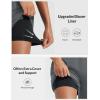 imagebaleaf Womens 5quot Swim Shorts High Waisted Quick Dry Swimming Bottom Boxer Liner Board Beach Shorts with Zipper PocketsDark Gray