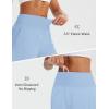 imagebaleaf Womens 5quot Swim Shorts High Waisted Quick Dry Swimming Bottom Boxer Liner Board Beach Shorts with Zipper PocketsLight Blue