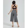 imagebaleaf Womens Capri Beach Pants Wide Leg Quick Dry Lightweight Capris UPF50 Casual Sweatpants Swim PantsDark Gray