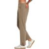imagebaleaf Womens Fleece Lined Pants Stretch Water Resistant Winter Thermal Travel Pants Cold Weather Gear Pockets Work GolfBrown