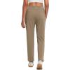 imagebaleaf Womens Fleece Lined Pants Stretch Water Resistant Winter Thermal Travel Pants Cold Weather Gear Pockets Work GolfBrown