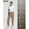 imagebaleaf Womens Fleece Lined Pants Stretch Water Resistant Winter Thermal Travel Pants Cold Weather Gear Pockets Work GolfBrown