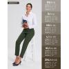 imagebaleaf Womens Fleece Lined Pants Stretch Water Resistant Winter Thermal Travel Pants Cold Weather Gear Pockets Work GolfGreen