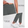 imagebaleaf Womens Fleece Lined Pants Stretch Water Resistant Winter Thermal Travel Pants Cold Weather Gear Pockets Work GolfGrey