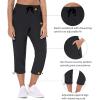 imagebaleaf Womens Hiking Cargo Capris Outdoor Lightweight Water Resistant Pants UPF 50 Zipper Pockets02blackcapri