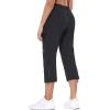 imagebaleaf Womens Hiking Cargo Capris Outdoor Lightweight Water Resistant Pants UPF 50 Zipper Pockets02blackcapri