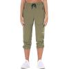 imagebaleaf Womens Hiking Cargo Capris Outdoor Lightweight Water Resistant Pants UPF 50 Zipper Pockets02light Greencapri