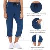 imagebaleaf Womens Hiking Cargo Capris Outdoor Lightweight Water Resistant Pants UPF 50 Zipper Pockets02navy Bluecapri