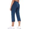 imagebaleaf Womens Hiking Cargo Capris Outdoor Lightweight Water Resistant Pants UPF 50 Zipper Pockets02navy Bluecapri