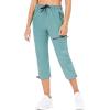 imagebaleaf Womens Hiking Cargo Capris Outdoor Lightweight Water Resistant Pants UPF 50 Zipper Pockets02pondcapri