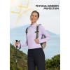 imagebaleaf Womens SunDur SPF Shirts Permanent UPF 50 Crop Jacket Long Sleeve Sun Protection Clothing Full Zip Quick Dry HikingPurple