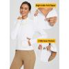 imagebaleaf Womens SunDur SPF Shirts Permanent UPF 50 Crop Jacket Long Sleeve Sun Protection Clothing Full Zip Quick Dry HikingWhite