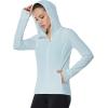 imagebaleaf Womens UPF 50 Sun Protection Jacket Hooded Cooling Shirt with Pockets Hiking Outdoor PerformanceIce Water