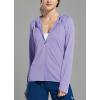 imagebaleaf Womens UPF 50 Sun Protection Jacket Hooded Cooling Shirt with Pockets Hiking Outdoor PerformanceLight Purple