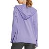 imagebaleaf Womens UPF 50 Sun Protection Jacket Hooded Cooling Shirt with Pockets Hiking Outdoor PerformanceLight Purple