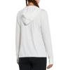 imagebaleaf Womens UPF 50 Sun Protection Jacket Hooded Cooling Shirt with Pockets Hiking Outdoor PerformanceLucent White