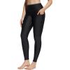 imagebaleaf Womens 28quot High Waisted Swim Pants Swimming Leggings Sun Protection Modest Swimsuits UPF50 with PocketsBlack