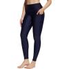 imagebaleaf Womens 28quot High Waisted Swim Pants Swimming Leggings Sun Protection Modest Swimsuits UPF50 with PocketsNavy