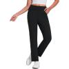 imagebaleaf Womens Fleece Lined Pants Stretch Water Resistant Winter Thermal Travel Pants Cold Weather Gear Pockets Work GolfBlack