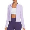 imagebaleaf Womens SunDur SPF Shirts Permanent UPF 50 Crop Jacket Long Sleeve Sun Protection Clothing Full Zip Quick Dry HikingPurple