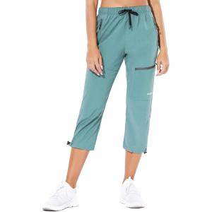 imagebaleaf Womens Hiking Cargo Capris Outdoor Lightweight Water Resistant Pants UPF 50 Zipper Pockets02pondcapri