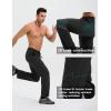 imagebaleaf Mens Hiking Pants Ripstop Lightweight Cargo Waterproof Travel Pants Quick Dry with Zip Pockets UPF 50 WorkBlack