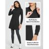 imagebaleaf Womens Fleece Lined Dress Sweatshirt Dress Water Resistant Warm Quarter Zip Cover Up Winter Outdoor with PocketBlack
