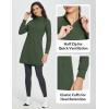 imagebaleaf Womens Fleece Lined Dress Sweatshirt Dress Water Resistant Warm Quarter Zip Cover Up Winter Outdoor with PocketDark Army Green