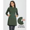 imagebaleaf Womens Fleece Lined Dress Sweatshirt Dress Water Resistant Warm Quarter Zip Cover Up Winter Outdoor with PocketDark Army Green