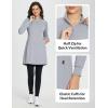 imagebaleaf Womens Fleece Lined Dress Sweatshirt Dress Water Resistant Warm Quarter Zip Cover Up Winter Outdoor with PocketFrost Gray