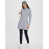 imagebaleaf Womens Fleece Lined Dress Sweatshirt Dress Water Resistant Warm Quarter Zip Cover Up Winter Outdoor with PocketFrost Gray