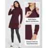 imagebaleaf Womens Fleece Lined Dress Sweatshirt Dress Water Resistant Warm Quarter Zip Cover Up Winter Outdoor with PocketWine Red