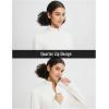 imagebaleaf Womens Fleece Quarter Zip Pullover Long Sleeve Thermal Tops Cold Weather Hiking Running Gear with Zipper PocketsStar White