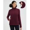 imagebaleaf Womens Fleece Quarter Zip Pullover Long Sleeve Thermal Tops Cold Weather Hiking Running Gear with Zipper PocketsWine Red