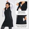 imagebaleaf Womens Polar Fleece Dress Long Vest Sweatshirt Tunic Dress Quarter Zip Pullover Winter Outfits Pocket02black