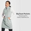 imagebaleaf Womens Polar Fleece Dress Long Vest Sweatshirt Tunic Dress Quarter Zip Pullover Winter Outfits PocketGrey