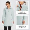 imagebaleaf Womens Polar Fleece Dress Long Vest Sweatshirt Tunic Dress Quarter Zip Pullover Winter Outfits PocketLight Grey