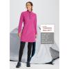 imagebaleaf Womens Polar Fleece Dress Long Vest Sweatshirt Tunic Dress Quarter Zip Pullover Winter Outfits PocketViolet Rose