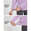 imagebaleaf Womens Quarter Zip Sherpa Fleece Pullover Lightweight Long Sleeve Warm Winter Sweater Jackets with Zipper PocketLight Purple