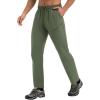 imagebaleaf Mens Hiking Pants Ripstop Lightweight Cargo Waterproof Travel Pants Quick Dry with Zip Pockets UPF 50 WorkArmy Green