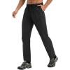 imagebaleaf Mens Hiking Pants Ripstop Lightweight Cargo Waterproof Travel Pants Quick Dry with Zip Pockets UPF 50 WorkBlack