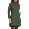 imagebaleaf Womens Fleece Lined Dress Sweatshirt Dress Water Resistant Warm Quarter Zip Cover Up Winter Outdoor with PocketDark Army Green