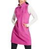 imagebaleaf Womens Polar Fleece Dress Long Vest Sweatshirt Tunic Dress Quarter Zip Pullover Winter Outfits PocketPink