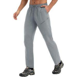 imagebaleaf Mens Hiking Pants Ripstop Lightweight Cargo Waterproof Travel Pants Quick Dry with Zip Pockets UPF 50 WorkDark Gray